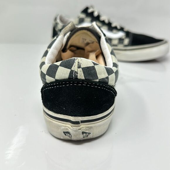 Vans "Primary Check Old Skool" Sneakers (Black/White) Unisex Checkerboard Shoes - Picture 3 of 6